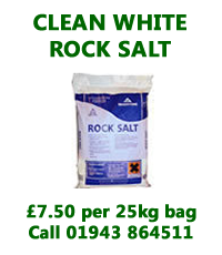 Clean White Rock Salt Available From Ashlands Fencing, Burley In Wharfedale