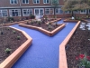 Bonded aggregate paving in blue