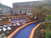 Bonded aggregate paving in blue