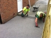 Laying bonded aggregate paving